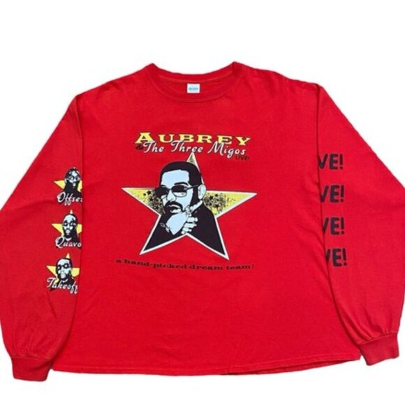Drake Other - Drake Migos Vintage Scorpion Concert Long Sleeve Shirt